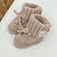 Heirloom Booties - Oat (0-4 months)